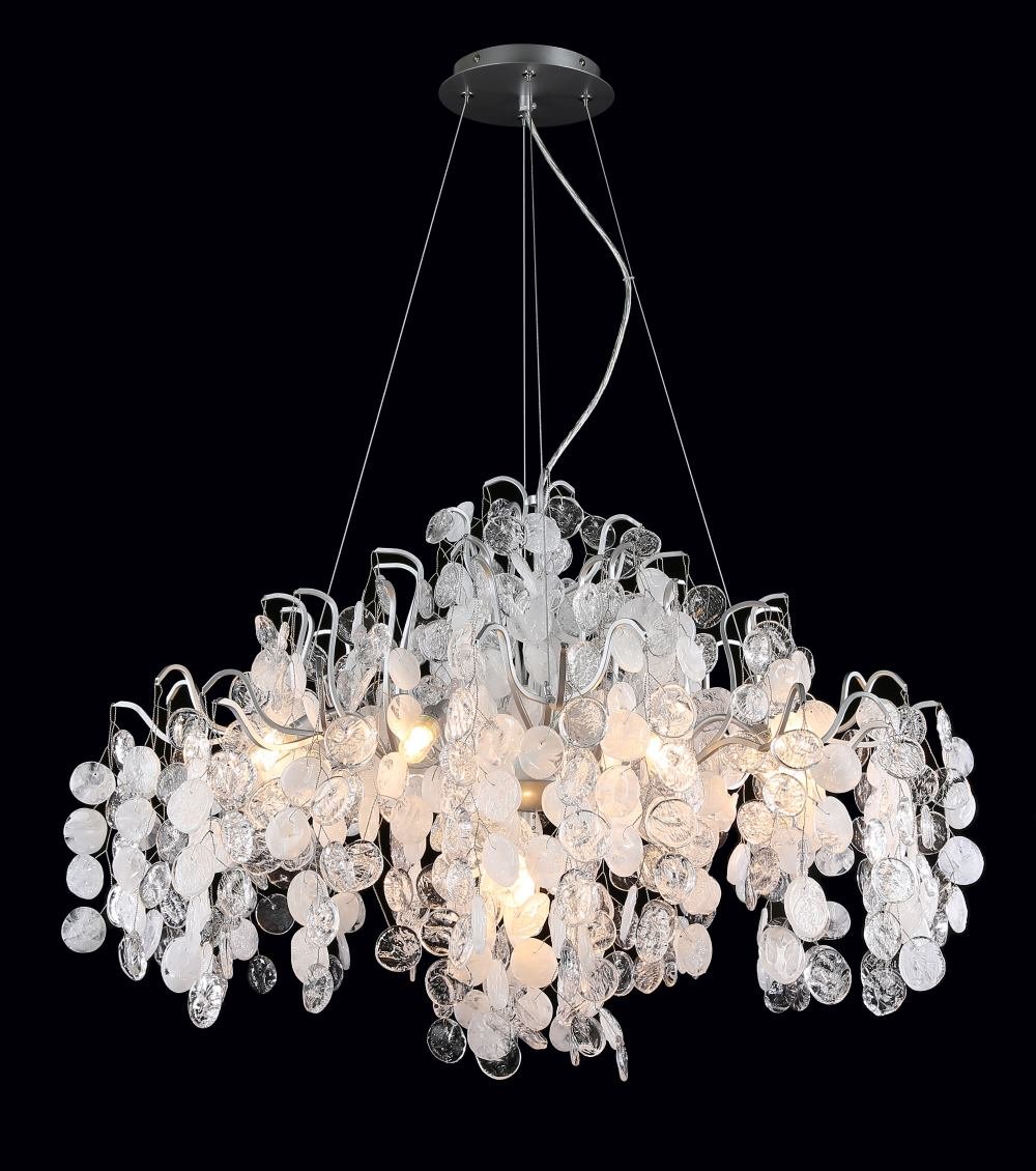 TENERIFE SP9 SILVER Подвесная хрустальная люстра Tenerife Crystal Lux TENERIFE SP9 SILVER