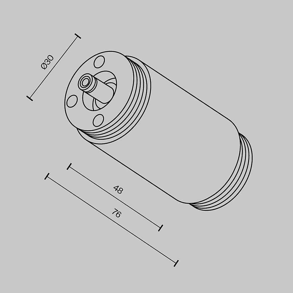 Прямой коннектор для системы Shelf без ввода питания Maytoni Accessories for system Shelf CA013IC-B