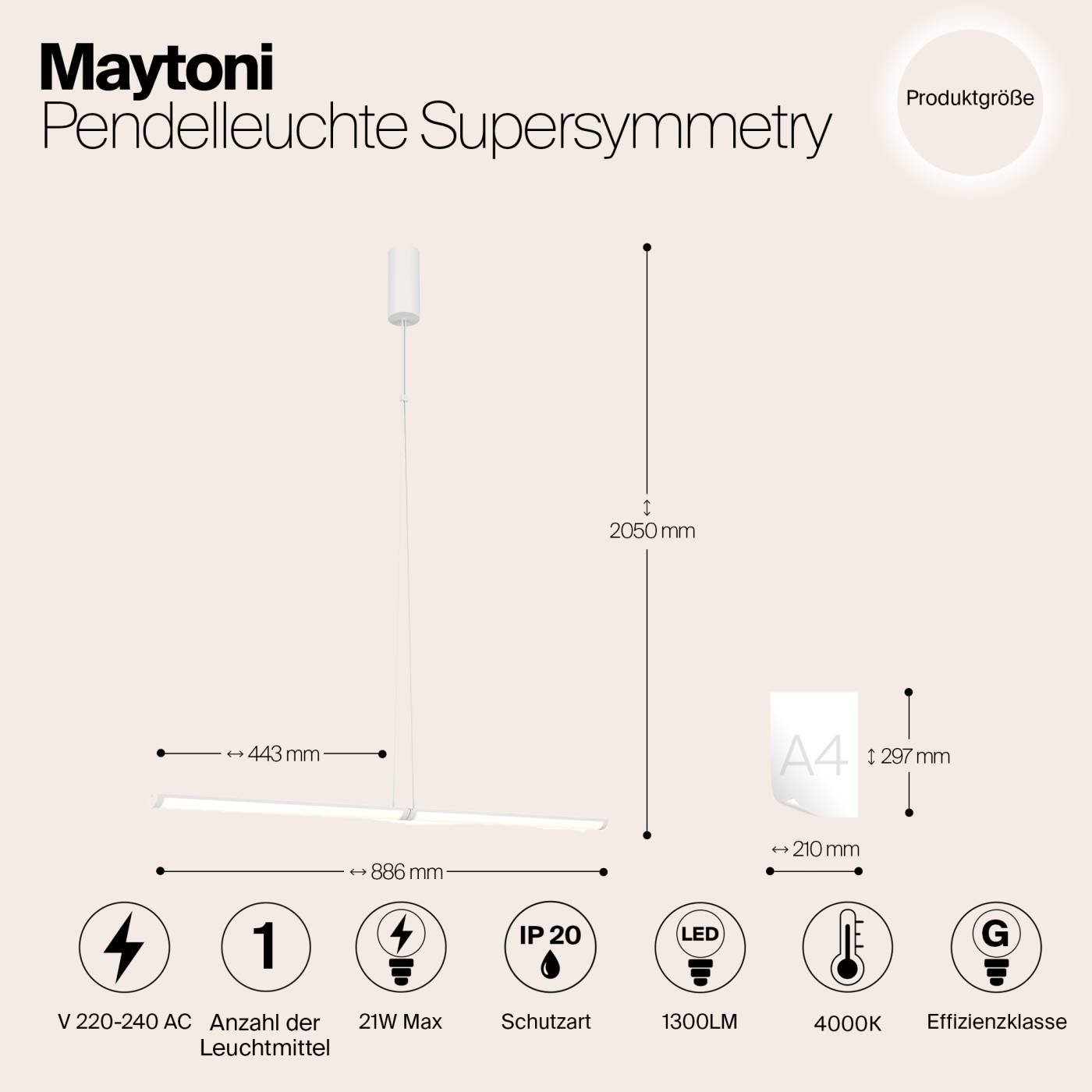 Светильник подвесной Maytoni Supersymmetry P096PL-L11WK1