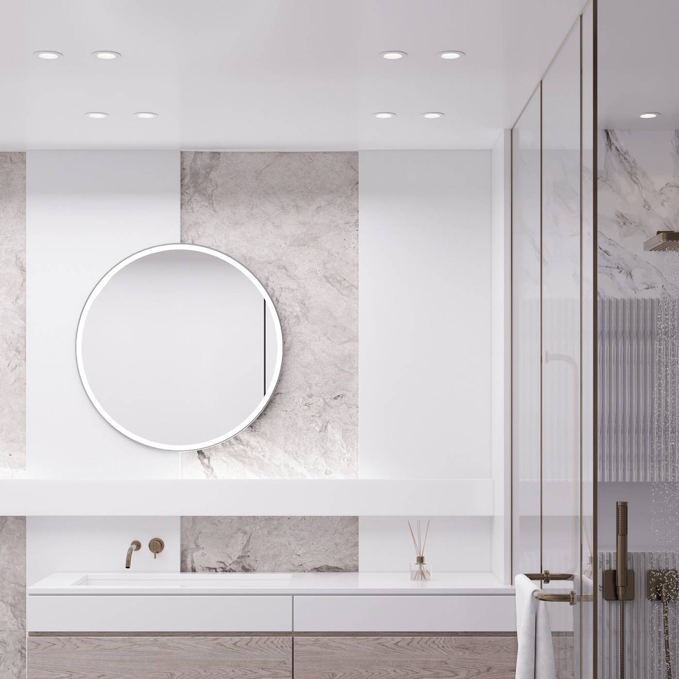 25060/01 GU10 белый IP44 Встраиваемый светильник Elektrostandard City 25060/01 GU10 белый IP44