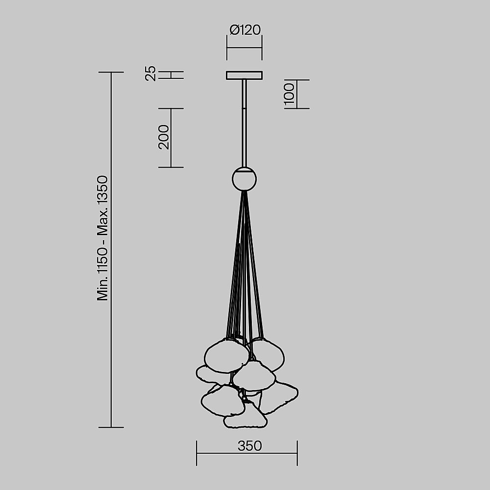 FR5488PL-10CH Светильник подвесной Freya Eatery FR5488PL-10CH