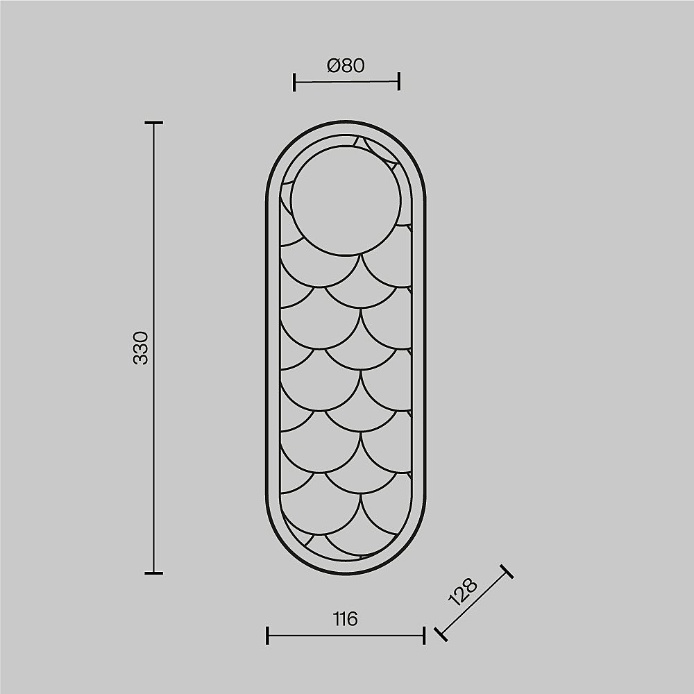 MOD473WL-L20BSK Настенный светильник Maytoni Perlamour MOD473WL-L20BSK