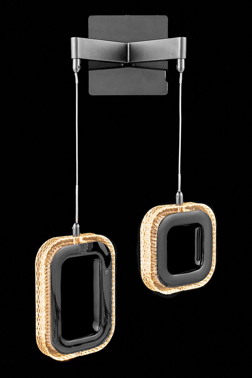 LE7701/2W Grey/Black Chrome Настенное бра LEON Theona LE7701/2W Grey/Black Chrome