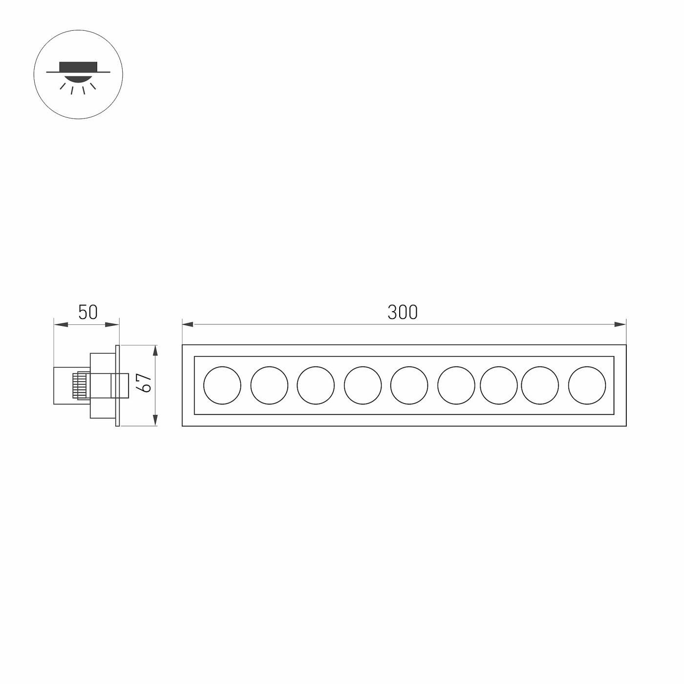 Встраиваемый светильник Arlight Orient 031931