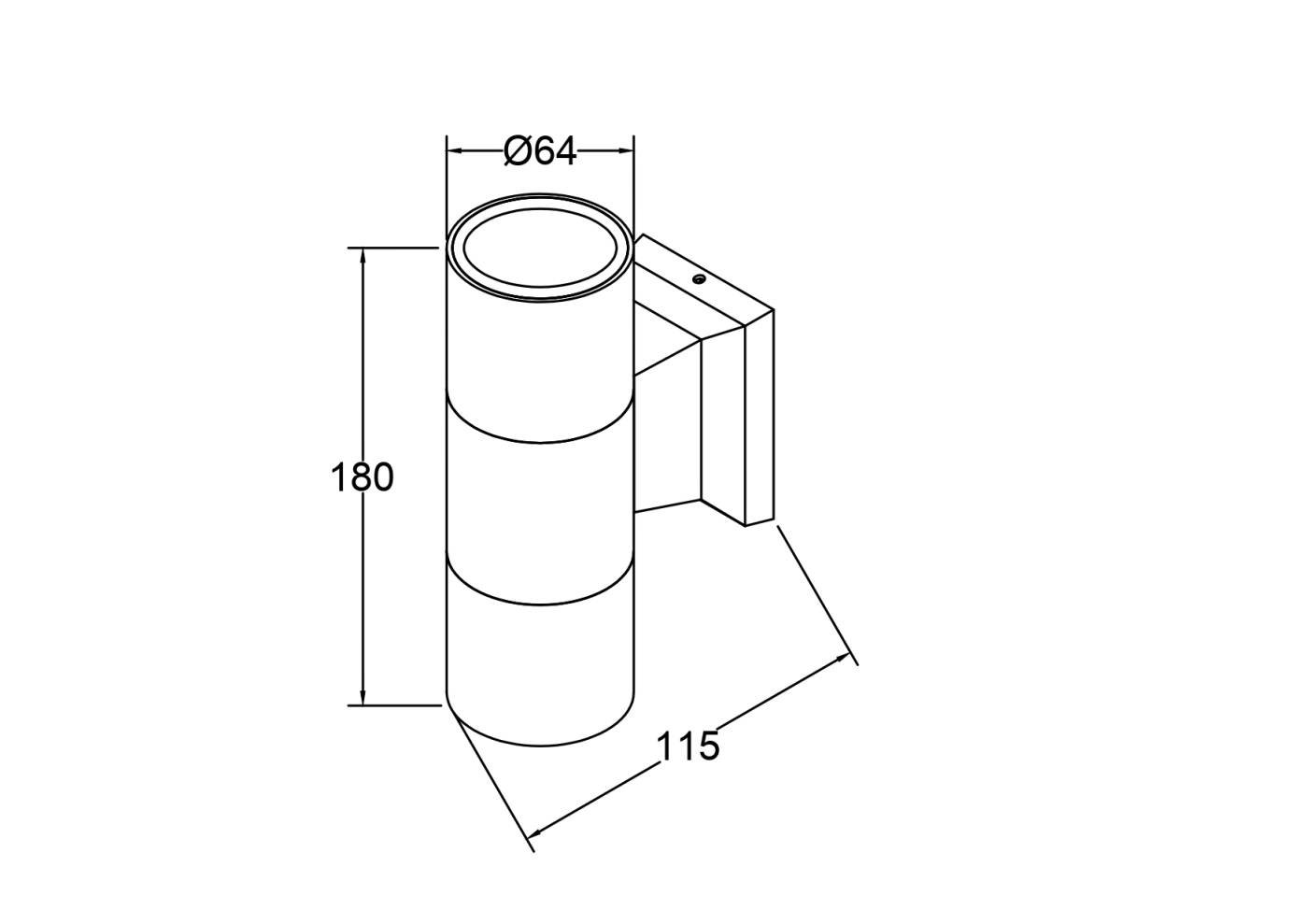 Уличный настенный светильник Maytoni Bowery O574WL-02W