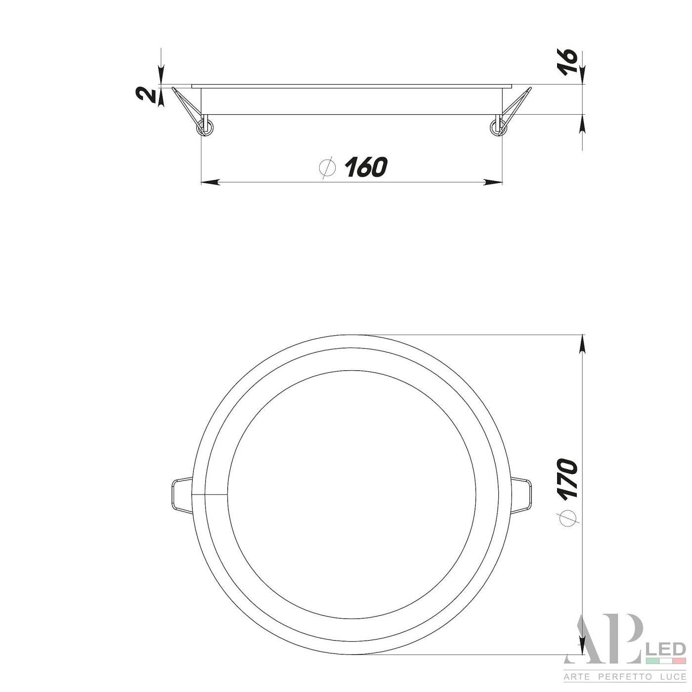 Встраиваемый светильник APL Led Ingrid 3322.LDY16016/16W/4K