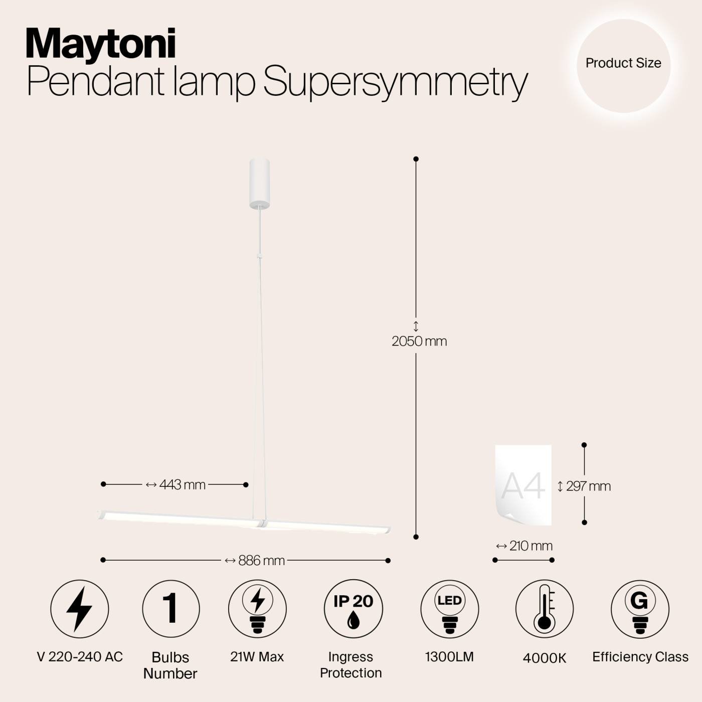 Светильник подвесной Maytoni Supersymmetry P096PL-L11WK1
