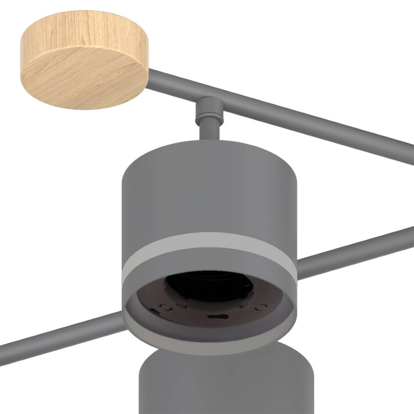 Потолочная люстра Reluce 78730-0.3-06 GX53 GREY+WOOD