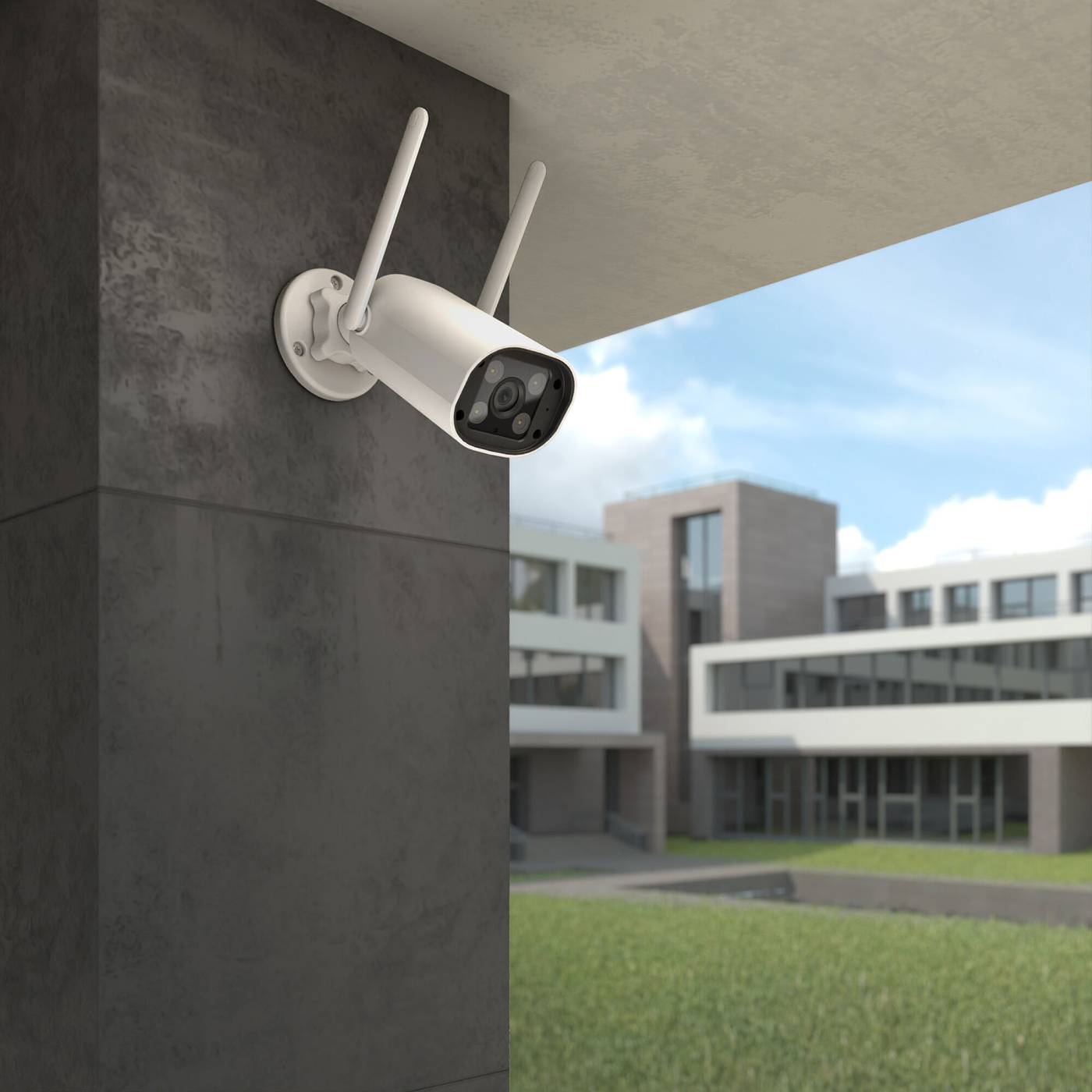 76500/01 Умная видеокамера белая IP65 Умная видеокамера Elektrostandard WF 76500/01 Умная видеокамера белая IP65