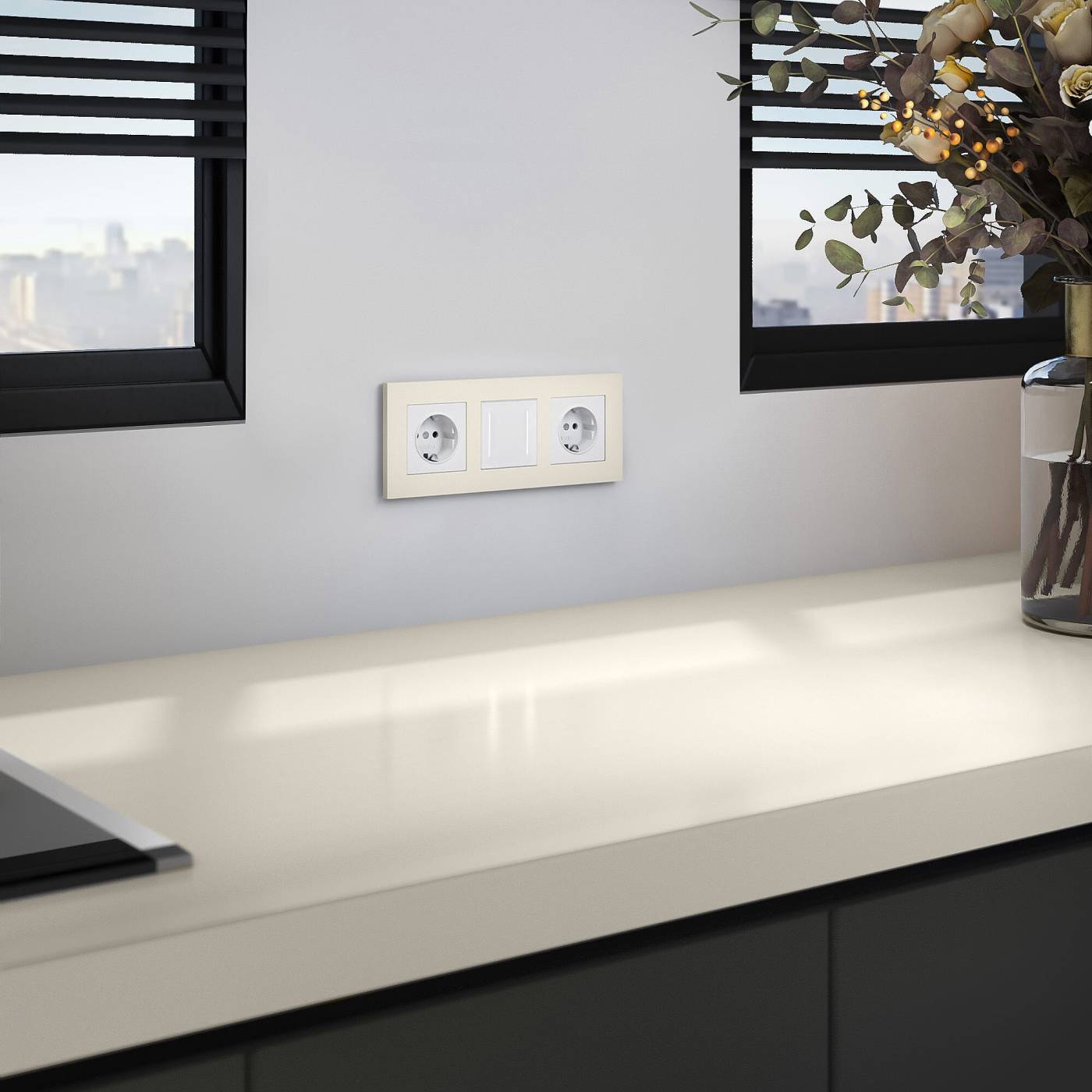 W0032962/ Рамка на 3 поста Slab (айвори софт) Рамка Werkel Slab айвори софт W0032962/ Рамка на 3 поста Slab (айвори софт)