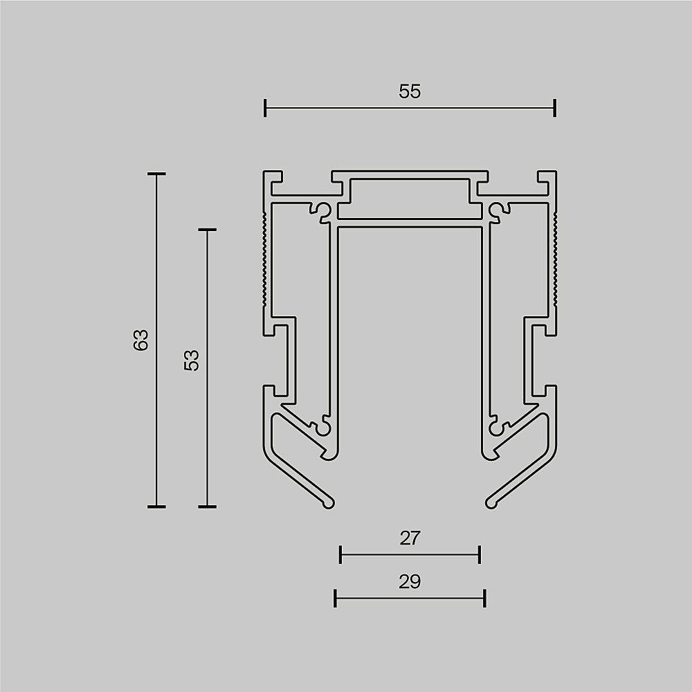 Профиль Maytoni Accessories for tracks Exility TRA034MP-212S(N)