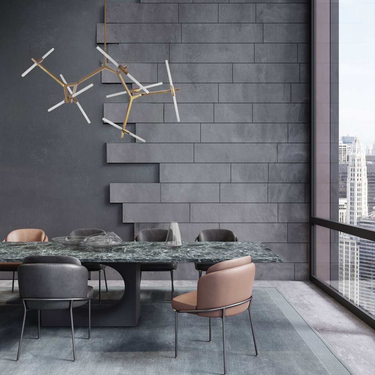 Люстра на штанге Loft It Agnes 10399/10 GD