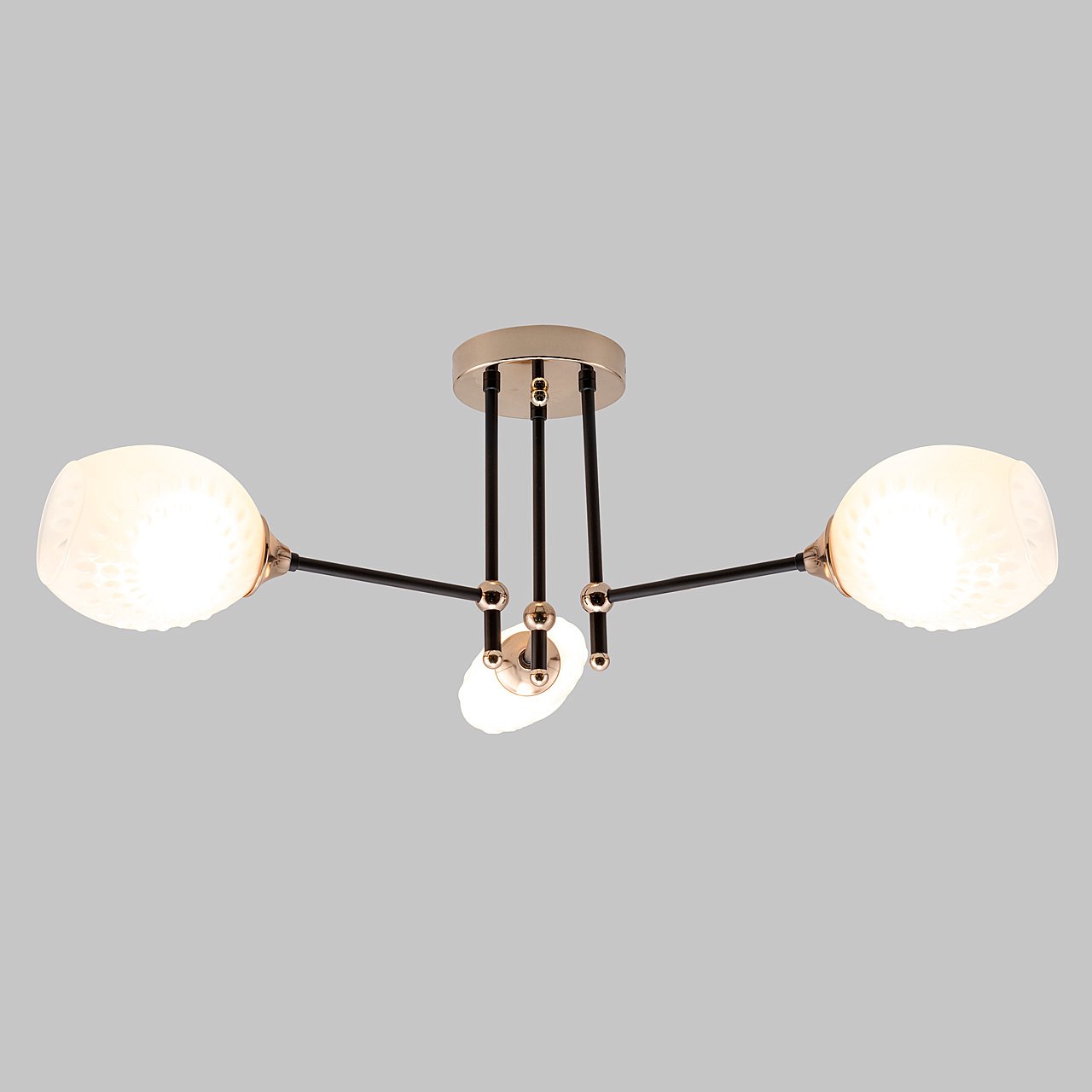 MD.4144-3-S-BK+FGD Потолочная люстра IMEX MD.4144-3-S-BK+FGD