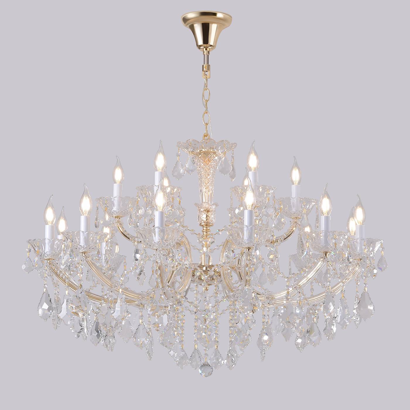CRISTELLE SP12+6 GOLD Подвесная люстра CRISTELLE Crystal Lux CRISTELLE SP12+6 GOLD