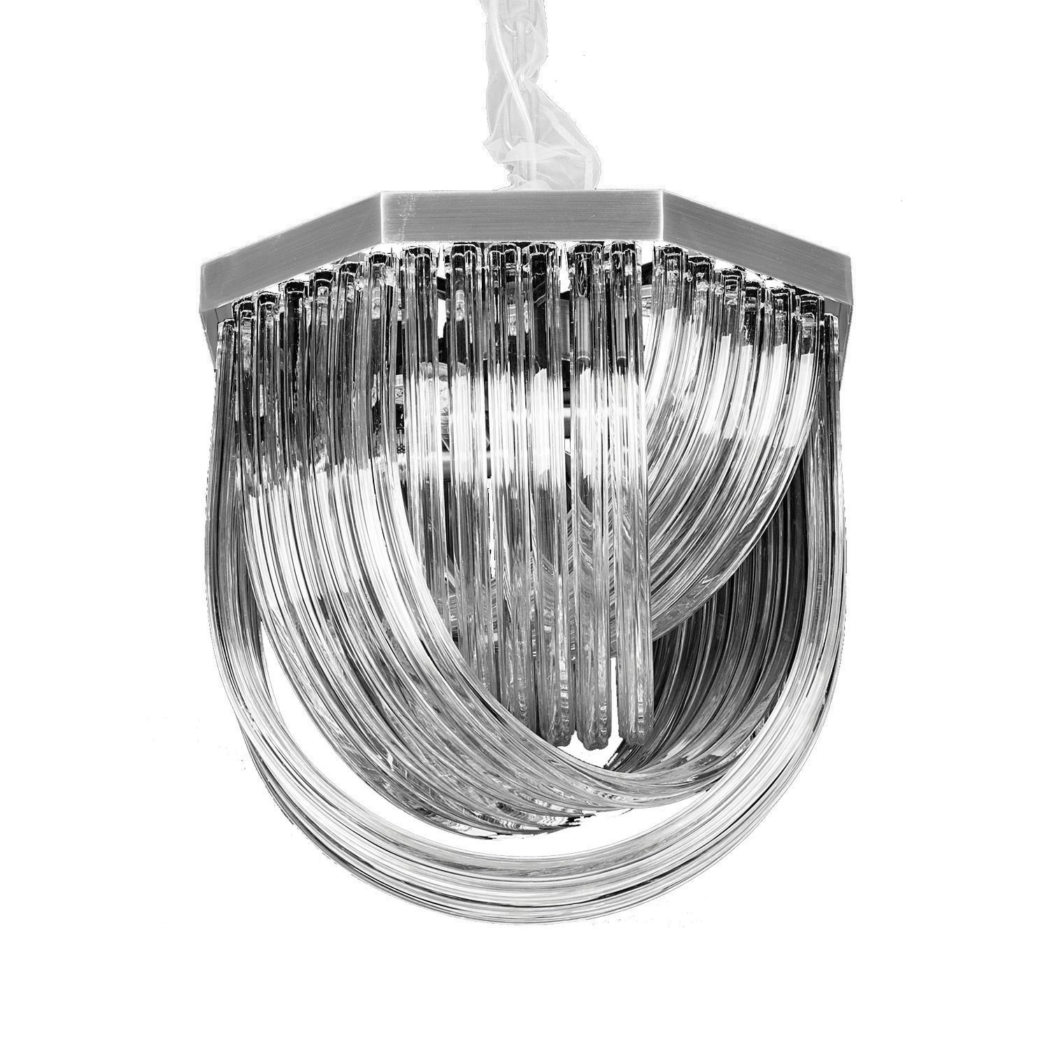 A001-400 L4 silver/smoky gray Подвесная люстра Delight Collection Murano Glass A001-400 L4 silver/smoky gray