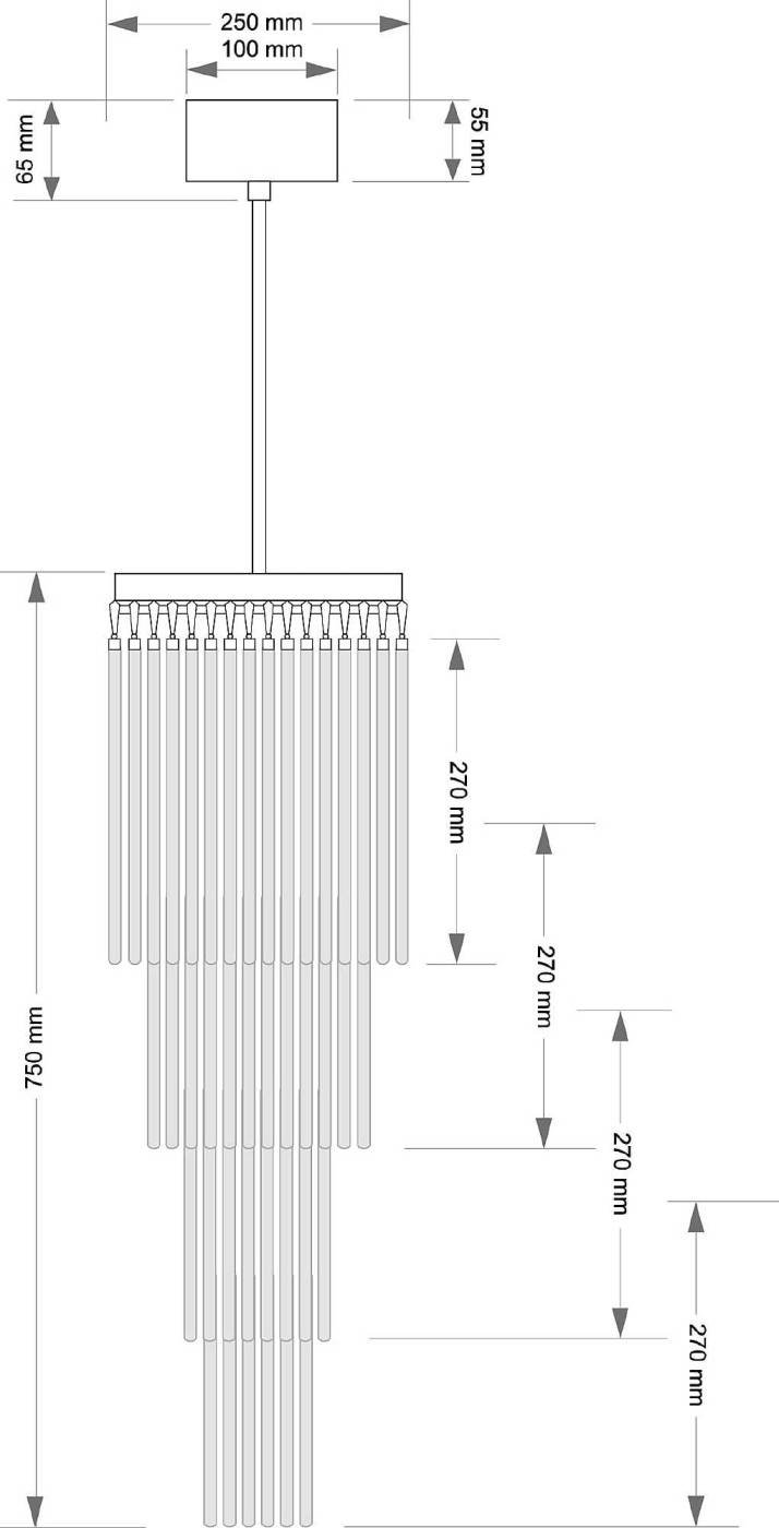 Люстра каскадная Kutek Filago FIL-ZW-10(BN)250/270