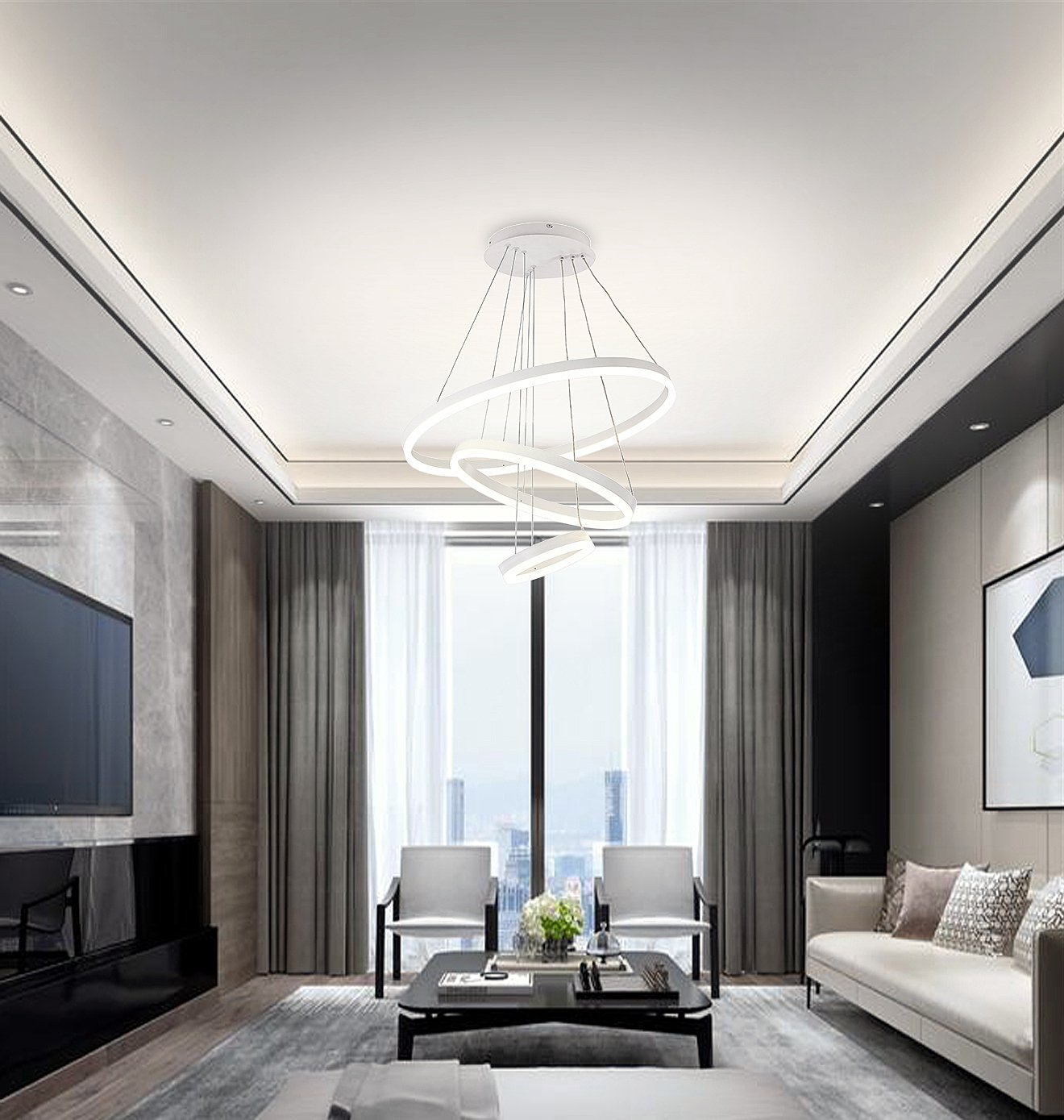 Подвесная люстра Natali Kovaltseva Oreol LED LAMPS 81277