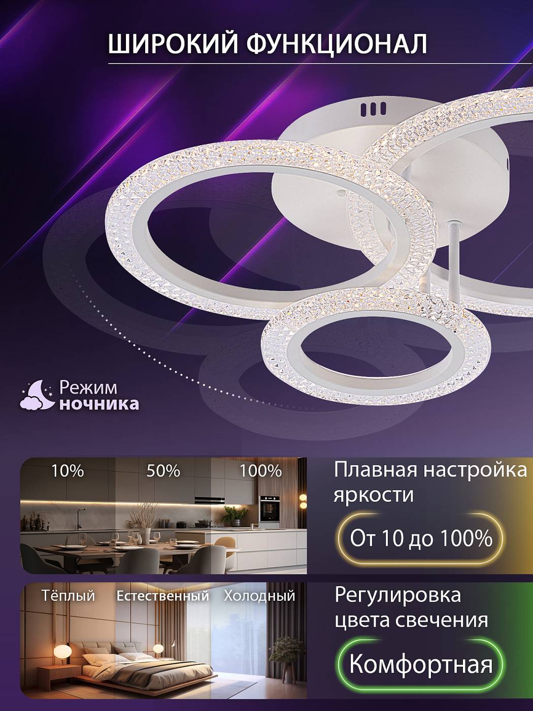 Потолочная люстра Natali Kovaltseva Pure LED LAMPS 81451