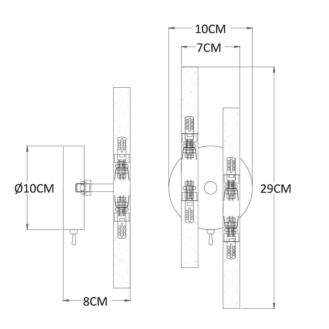 Настенное бра Arte Lamp Ramona A7410AP-4PB