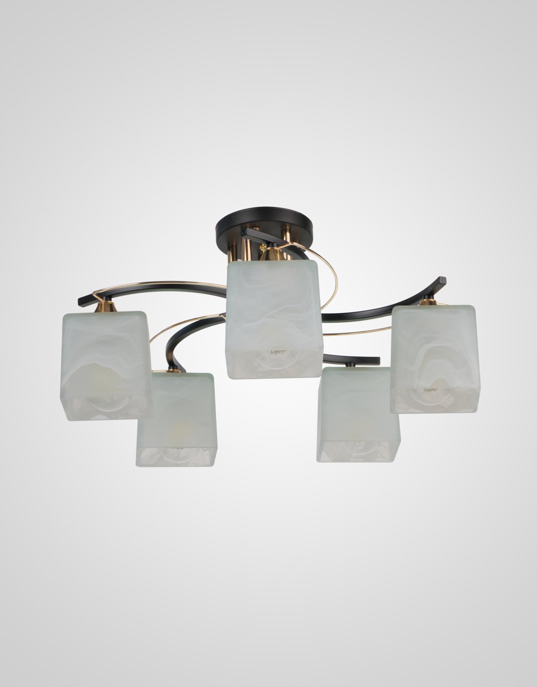 Потолочная люстра Мелодия Света Cube P5535-5 BK+GD 000029941