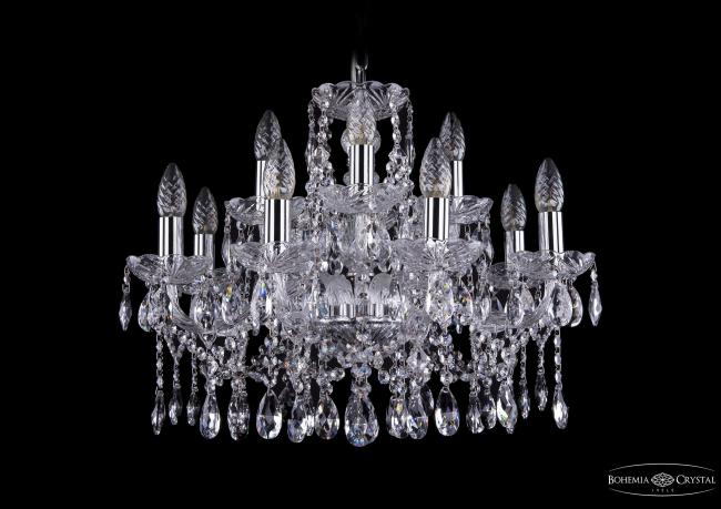 Подвесная хрустальная люстра 1413 Bohemia 1413/8+4/200 Ni