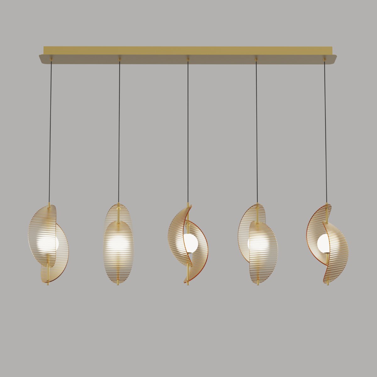 MD24030035-5B brass/amber Светильник подвесной Delight Collection MD24030035 MD24030035-5B brass/amber