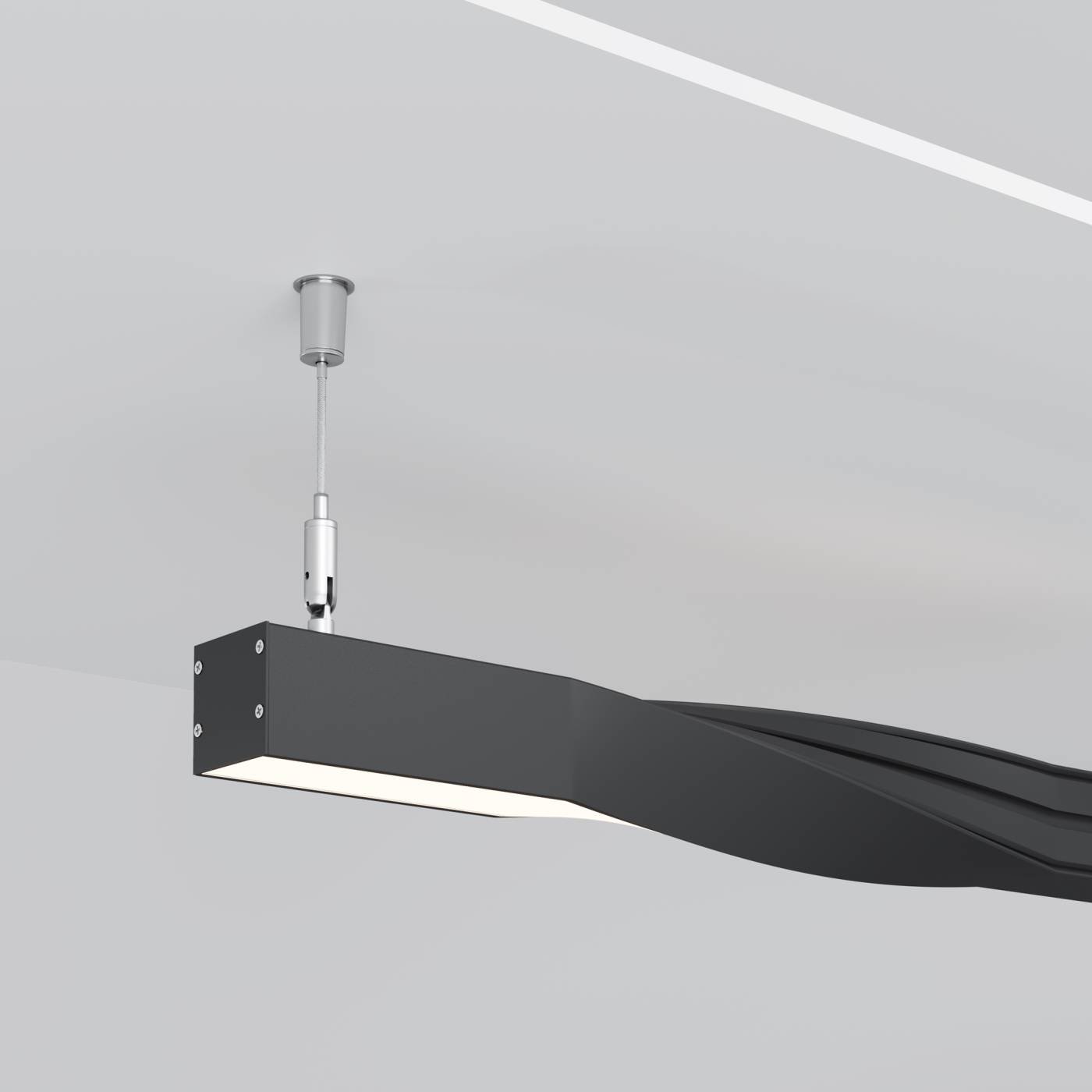 Радиусный профиль 35x35 Twist правый Maytoni Радиусный профиль ALM-3535R-B-TR-90°-0.4M