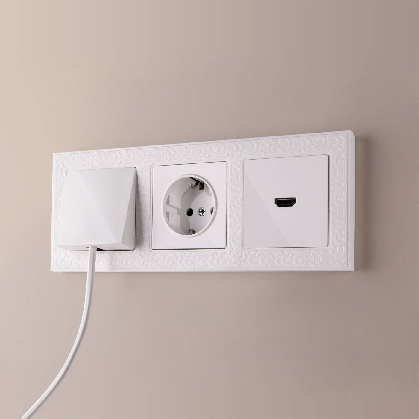 Розетка Werkel W1171301/ Розетка с заземлением, безвинтовой зажим (белый)