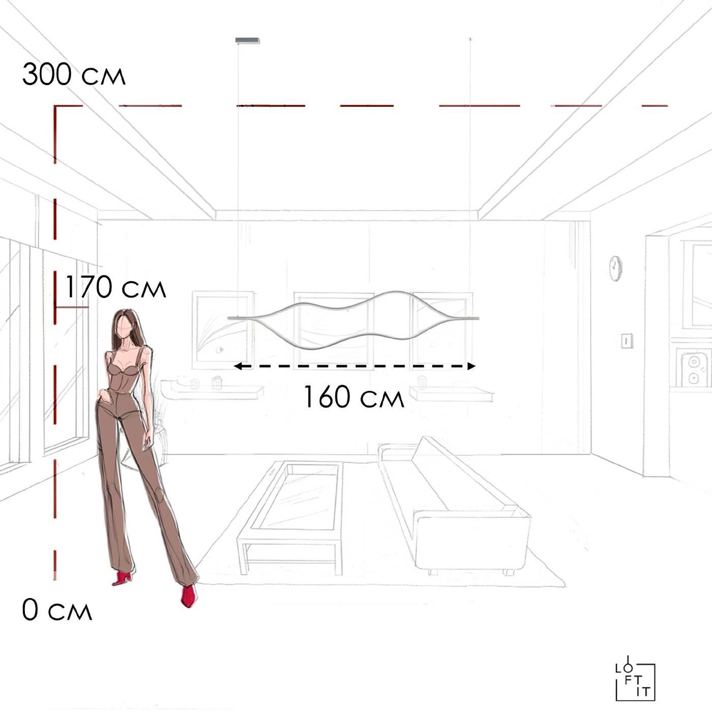 Подвесная люстра Loft It Tape Light 10403/1600 SN