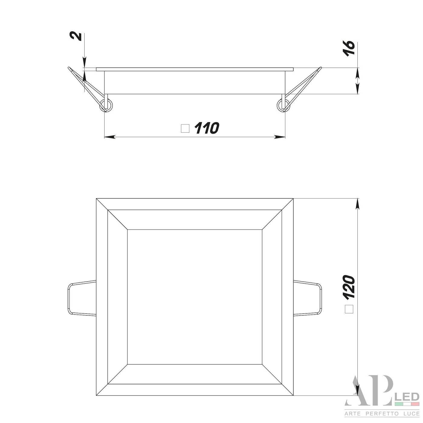Встраиваемый светильник APL Led Ingrid 3322.LDF9016/9W/6K