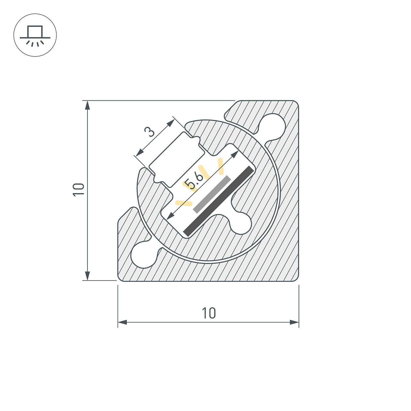 Профиль Arlight Sl-Kant 055323