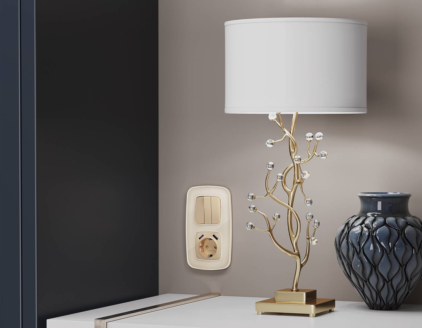 OP6090 Накладка на механизм Ambrella Volt OMEGA OP6090