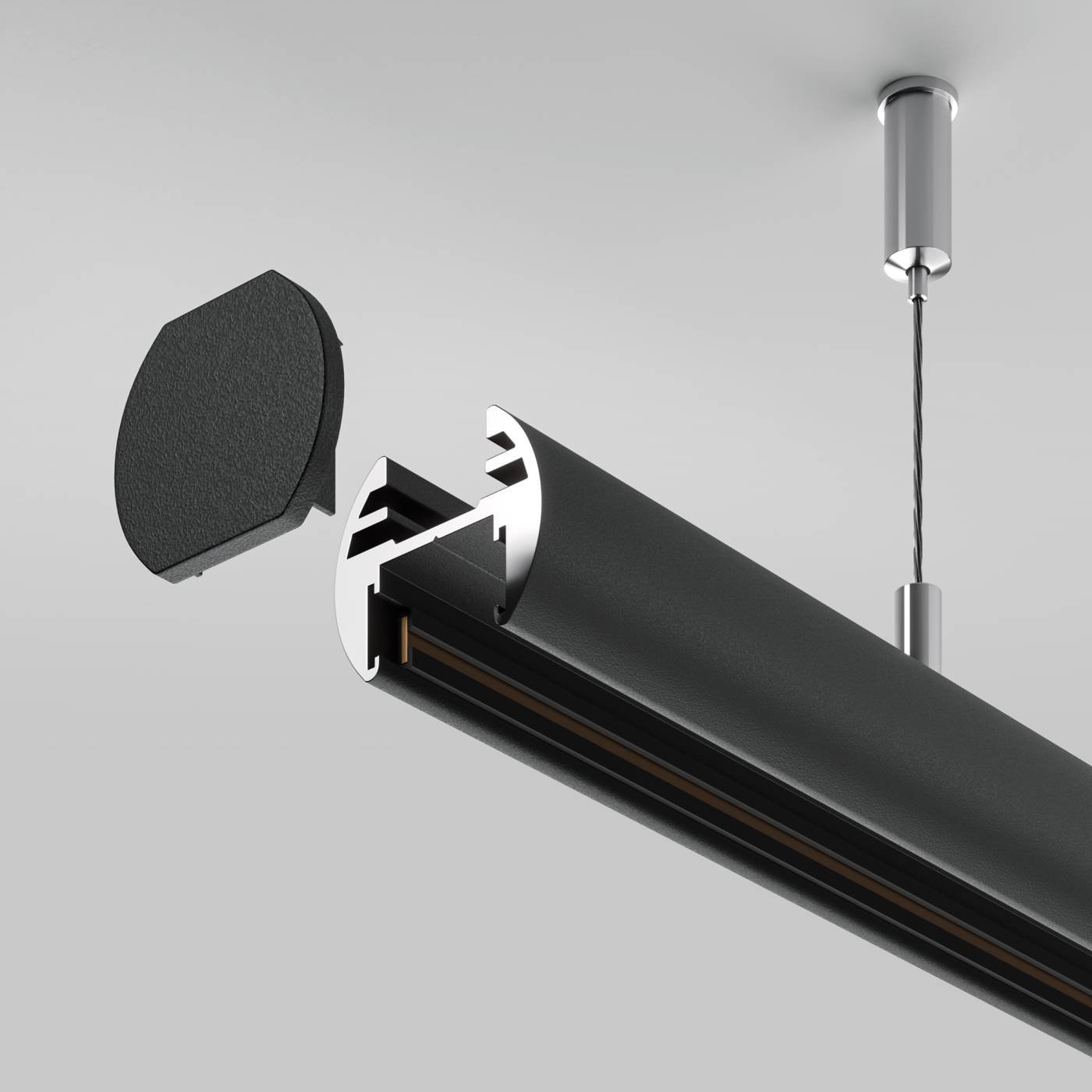 Шинопровод 3м подвесной круглый Maytoni Busbar trunkings Basity TRX172-R-113B