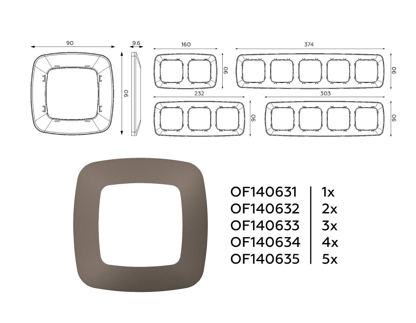 Рамка Ambrella Volt Ecta OF140635