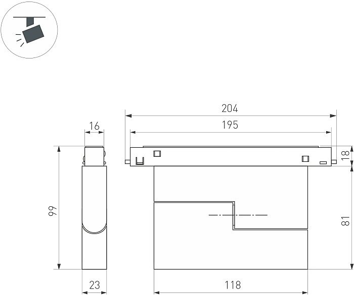 049994 Трековый светильник Arlight Mag-Orient 049994