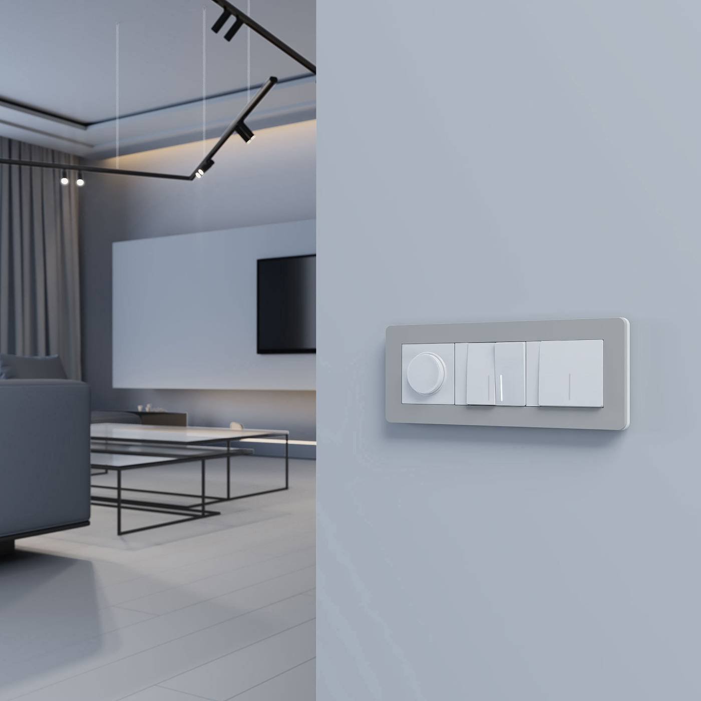 W0033067/ Рамка на 3 поста Split (дымчатый/белый, soft-touch) Рамка Werkel Split дымчатый/белый, soft-touch W0033067/ Рамка на 3 поста Split (дымчатый/белый, soft-touch)