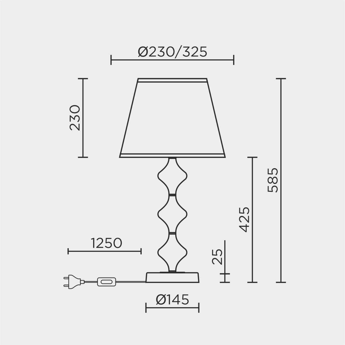 ML.6105.01TL BK Настольная лампа ML Modelux ML.6105.01TL BK