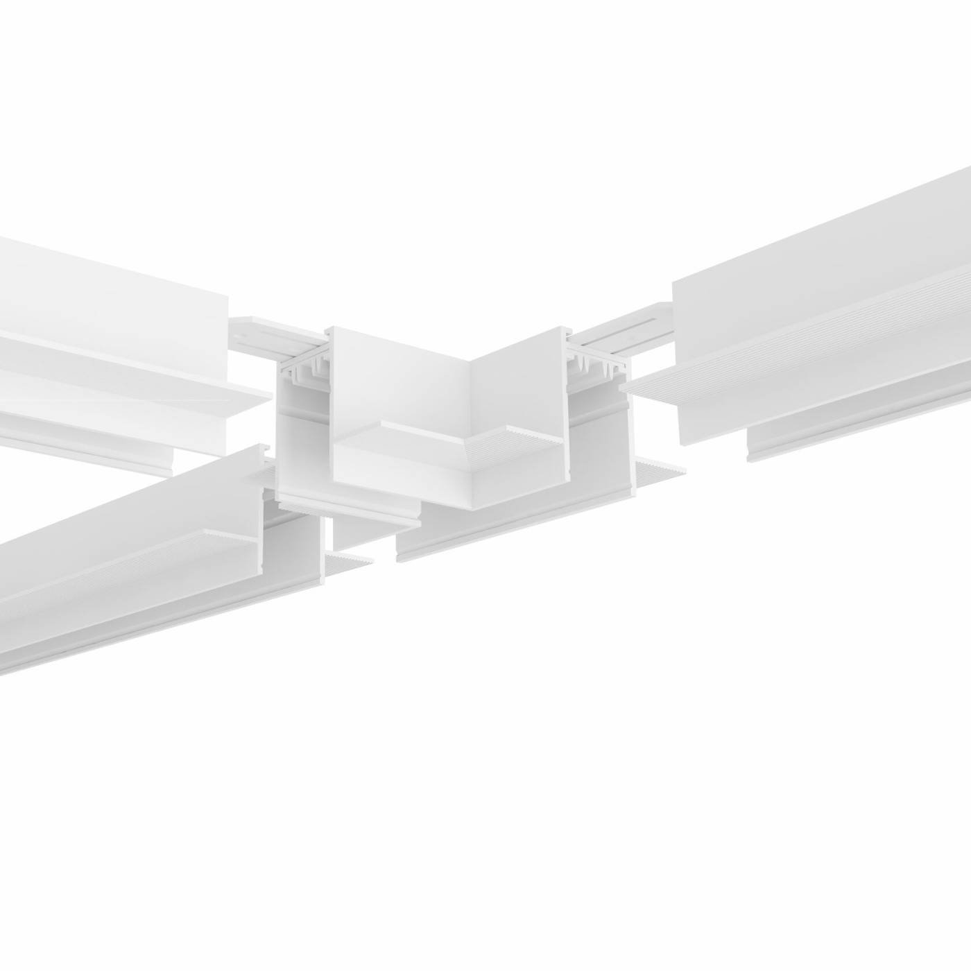 TR2113-WH Коннектор трека для ГКЛ , Т-образный Denkirs Smart hide TR2113-WH