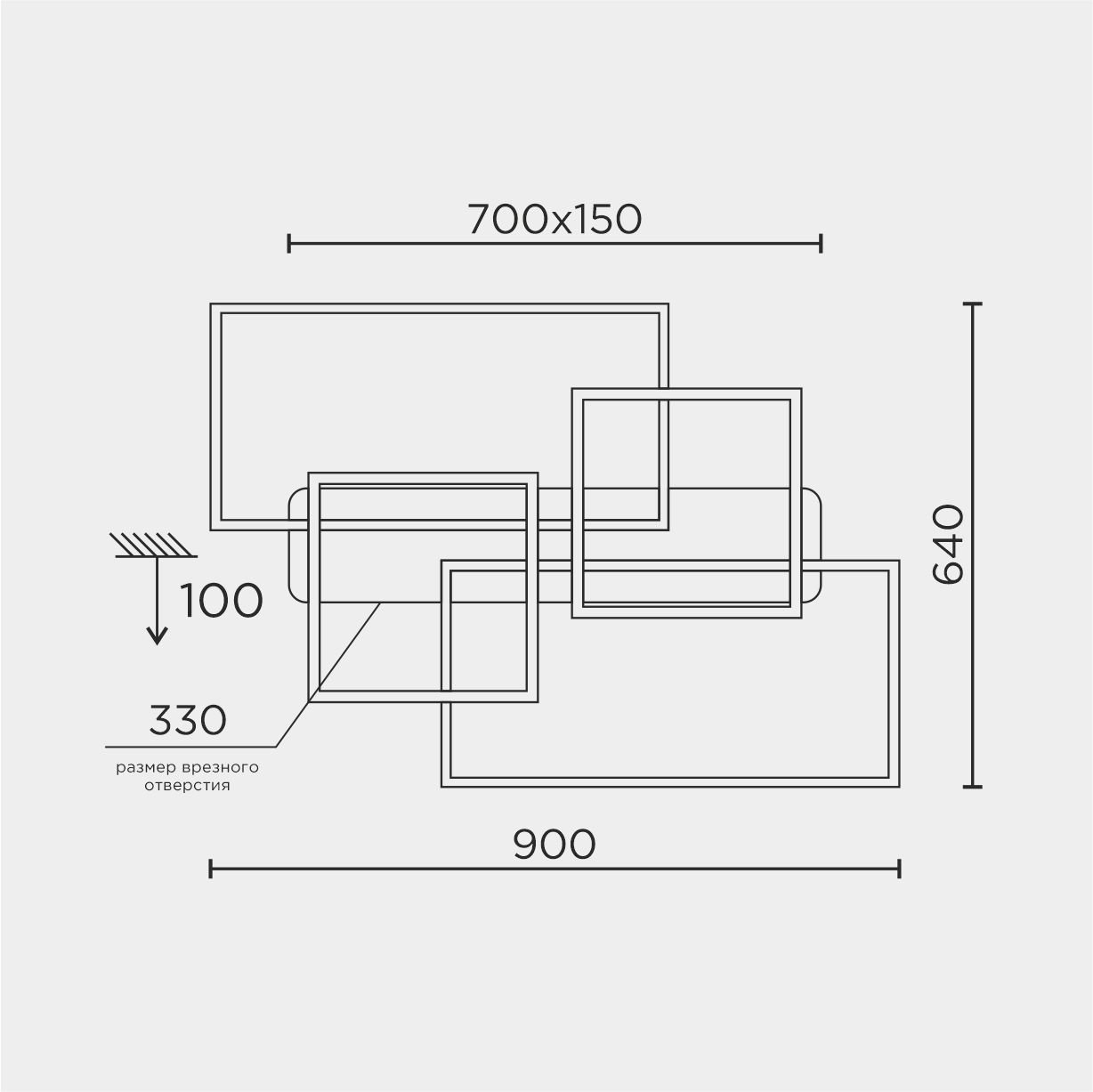 L11046-4 BK Потолочная люстра L LED4U L11046-4 BK