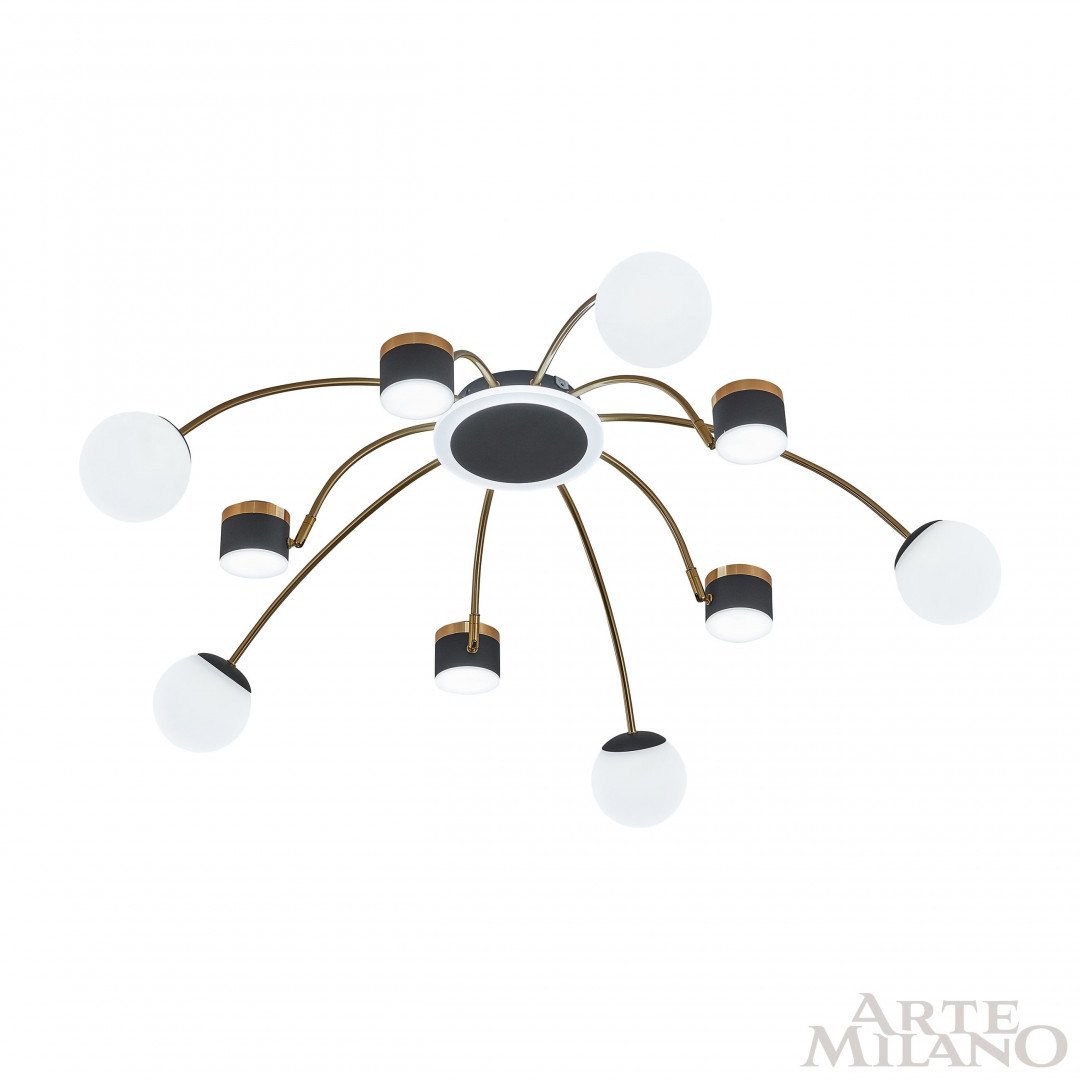Потолочная люстра Arte Milano Ferrara71040 272040/10 BK/GD