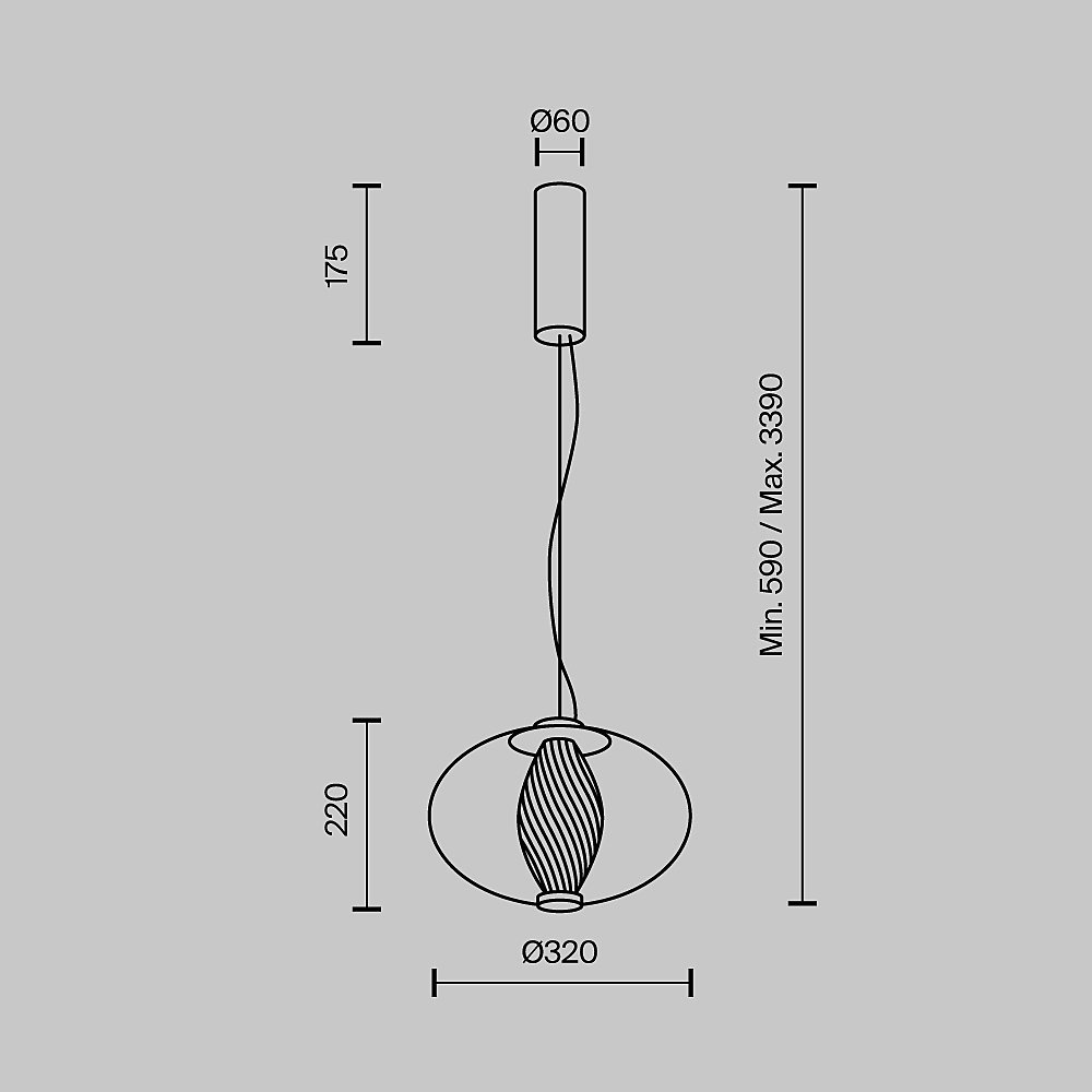 Светильник подвесной Maytoni Memetics MOD406PL-L8W3K
