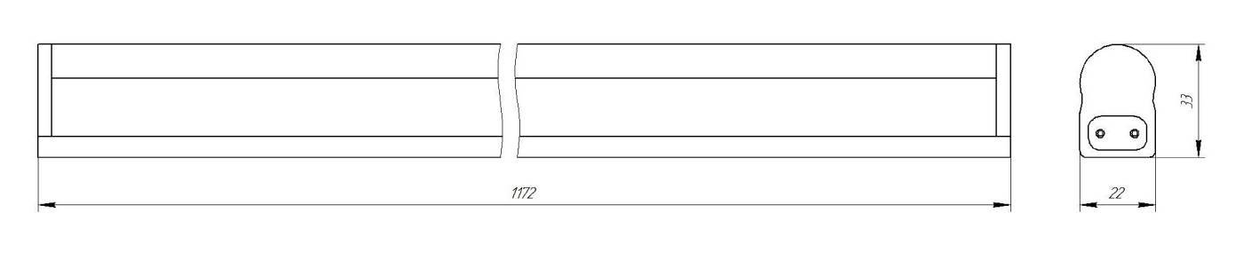 Мебельный светильник ЭРА LLED-01 LLED-01-16W-6500-W