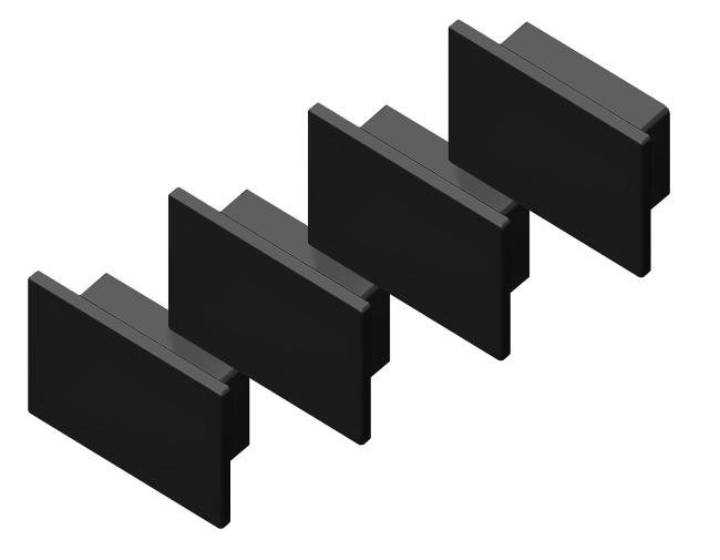 GP8370 Заглушка для накладного алюминиевого профиля GP1750 (комплект 4шт) Ambrella Illumination GP8370