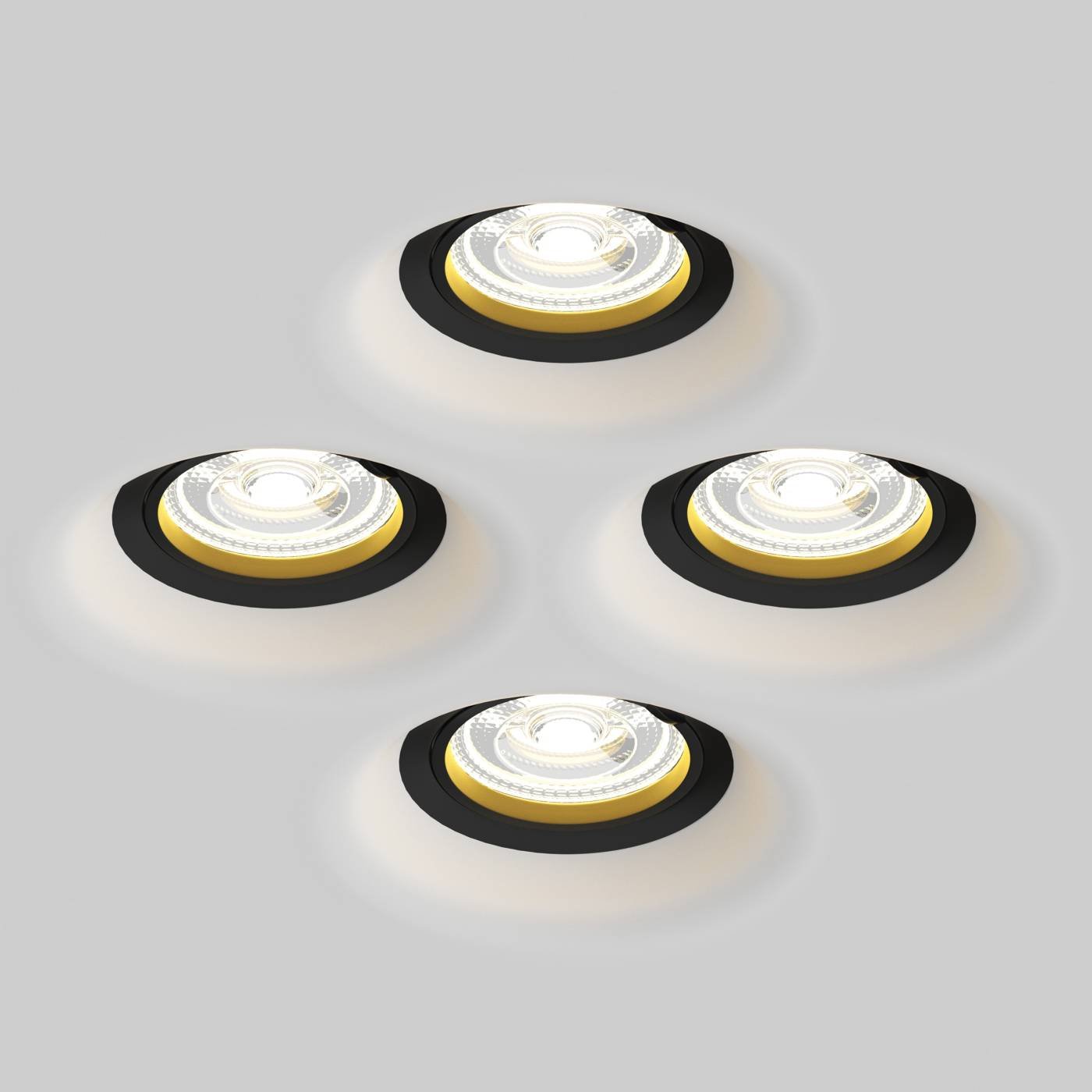 Рамка (светильник) скрытого монтажа лампочек и LED модулей MR16 в натяжной потолок Anello Lightstar 112007