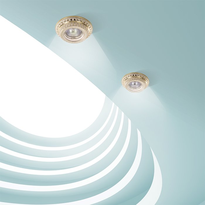 Встраиваемый светильник с узорами Vintage 370007 Novotech