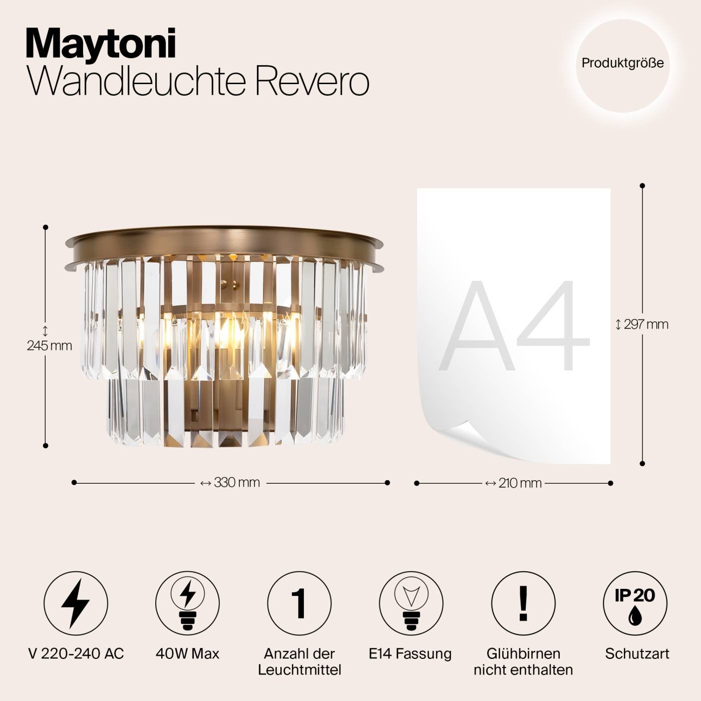 MOD085WL-01BS Настенное бра Maytoni Revero MOD085WL-01BS