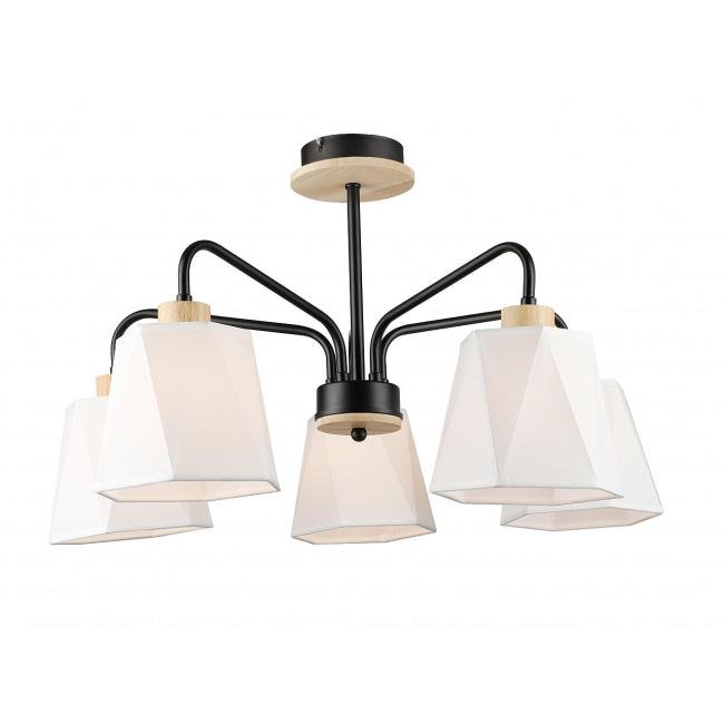 MD.5714-5-S-BK+WOOD Потолочная люстра IMEX MD.5714-5-S-BK+WOOD