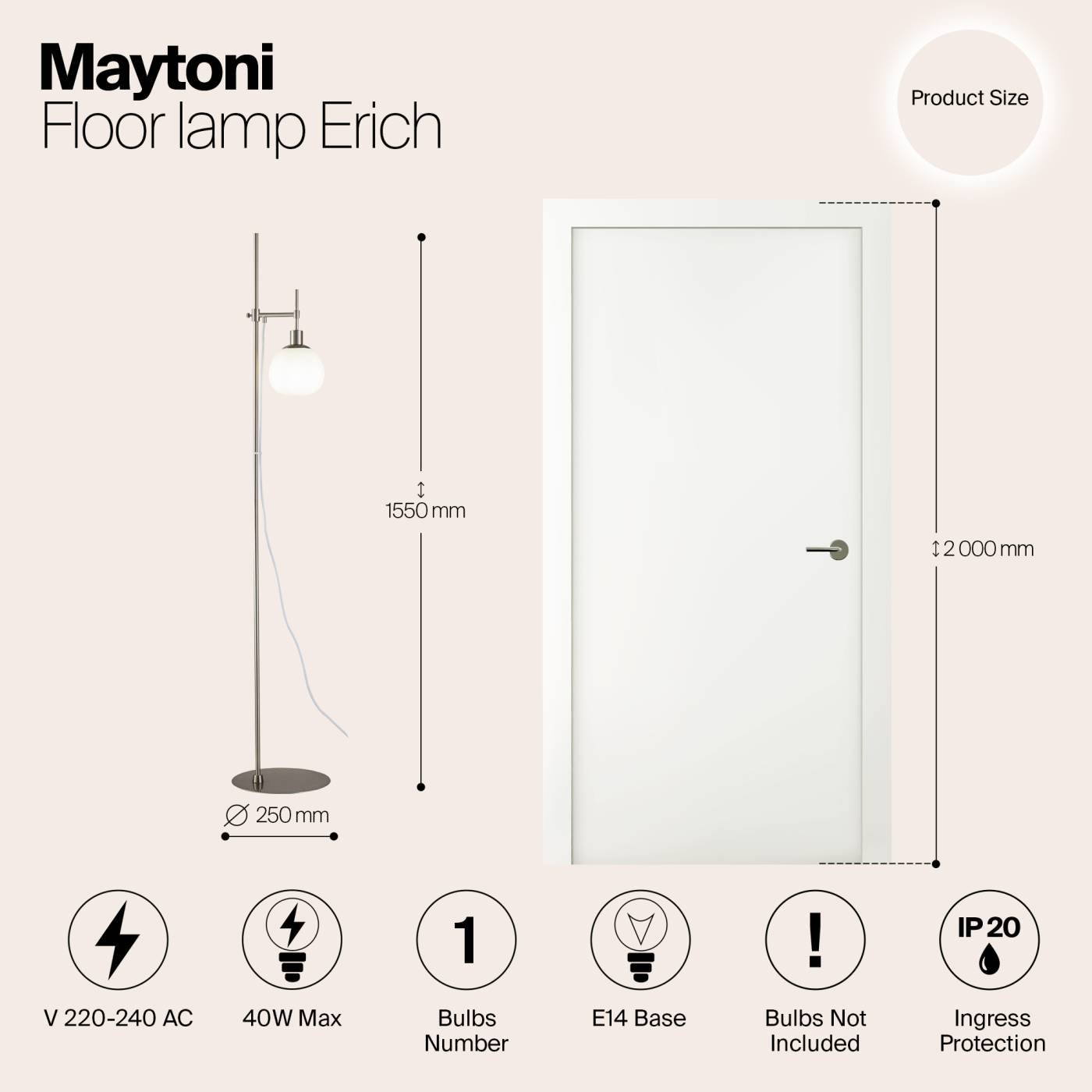 MOD221-FL-01-N Торшер Maytoni Erich MOD221-FL-01-N