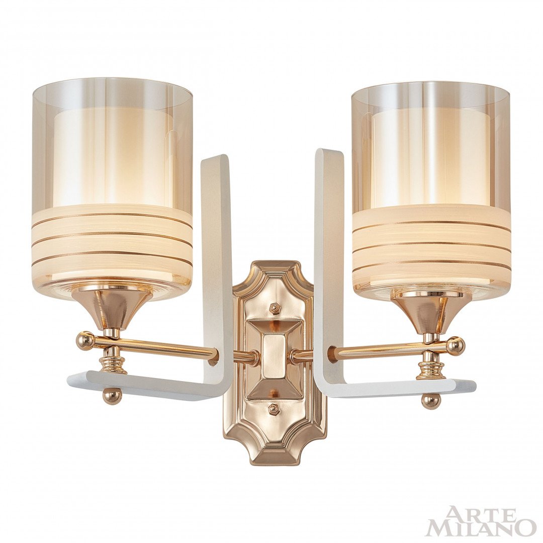 Настенное бра Arte Milano Florentia-6087 306087/2W Wh/Gd