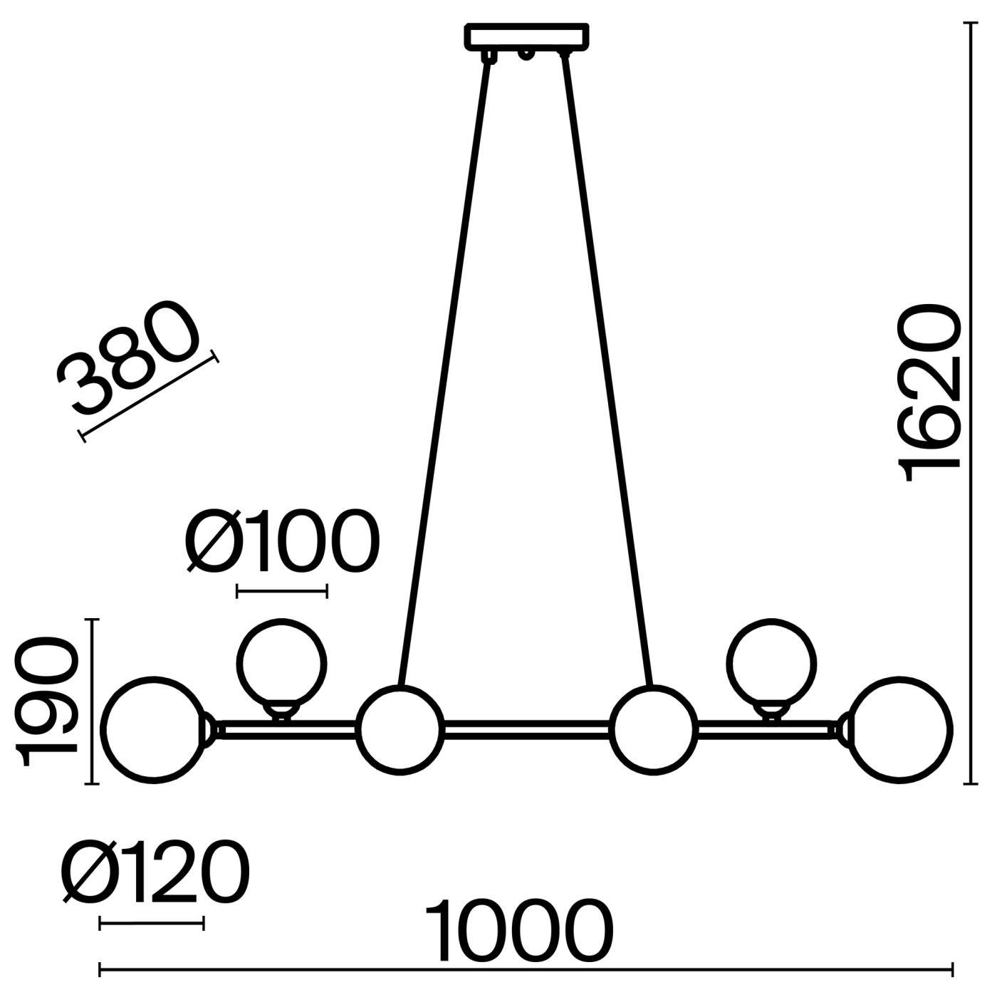 FR5222PL-08B Подвесная люстра Freya Globos FR5222PL-08B